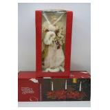 Christmas Angel & Poinsettia Centerpiece