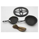 (2) Cast Iron Skillets, Cobbler Shoe and Cast Iron