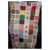 Patchwork Granny Square Afghan Blanket Small