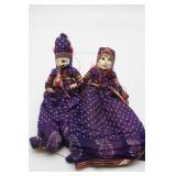 Rajasthani Colorful Wooden Face String Puppets