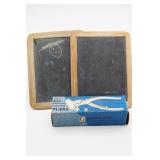 (2) Chalk Boards & Canvas Pliers