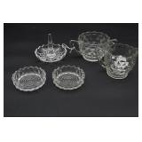 Fostoria American Ring Holder, Coasters & Cream