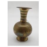 Brass Pot Vase Bird Design made in India