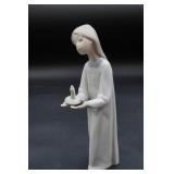 Lladro Girl with Candle Figure As Is