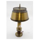 Vintage MCM Bouillotte Brushed Brass Lamp