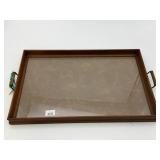 Large Vintage Mahogany Serving Tray