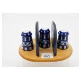Dansk Arabesque Salt & Pepper Shakers w/Napkin