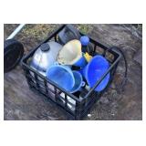 ASSORTED OILS & FUNNELS