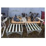 PAIR WROUGHT IRON CHAIRS