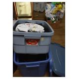 CLAMPS, HOSES & BOX OF CLOTHES