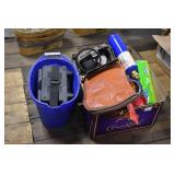 AIR COMPRESSOR, TOOLS, CLEANING SUPPLIES,
