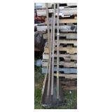 LOT OF OUTDOOR TOOLS SHOVEL, RAKE, HOES