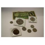 9 PCS OF CANADIAN MONEY