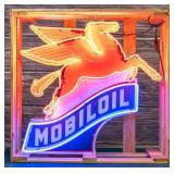 Mobil Oil Neon Sign In Crate