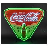 Neon Sign Drink Coca Cola Ice Cold