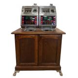 Vintage Double Slot / Double Stand 5¢ Slot Machine