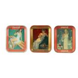 3 Coca Cola 1930s Soda Fountain Trays
