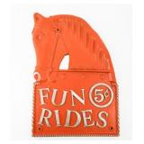 Vintage Carnival Marquee Fun Rides 5c