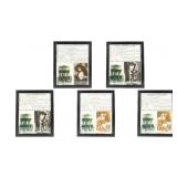 Lot of 5 Repro Prostitution Licenses 1800