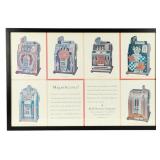 Vintage Mills Slot Machine Advertising Framed