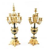 Lot of 2 Vintage Italian Brevattato Candelabras