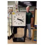 Vintage Large Brillie 2-Sided Clock