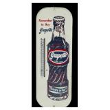 Vintage Drink Grapette Thermometer Sign
