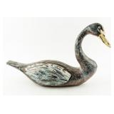 Vintage Hand Painted Duck Sculpture