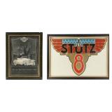 Lot of 2 Vintage Framed STUTZ Advertisements