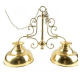 Vintage Gold Two Fixture Hanging Lamp