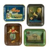 Lot Of 4 Vintage Beer / Historical Trays