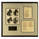 Framed Antique Horse Thief Constitution 1816