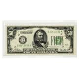Currency 1928 $50 Federal Reserve Note Extra Fine