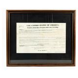 1837 Signed President Martin Van Buren Land Deed