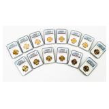 Coin (14) Presidential Dollars NGC Graded