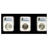 Coin (3)  1964 Kennedy Half Dollars NGC Unc / Pr