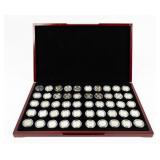 Coin Proof Nickel Collection in Wood Display Box