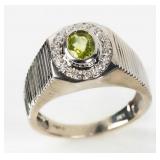 Jewelry Sterling Silver Peridot Men