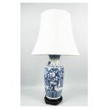 Chinoiserie Blue & White Temple Jar Lamp