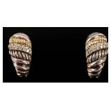 Jewelry Sterling Silver 18kt Effy Diamond Earrings