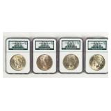 Coin (4) 1922  Peace Silver Dollar NGC MS62