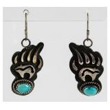 Jewelry Sterling Silver Bear Paw Earrings
