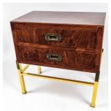Vintage Campaign Style Nightstand
