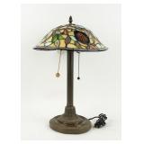 Stained Glass Grapevine Table Lamp