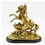Gold Horse Sculpture