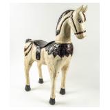 Vintage Hand Carved Wooden Horse Statue