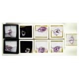 Lot of 9 Loose Pink Kunzite Gemstones