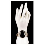 Jewelry Sterling Silver Onyx Cuff Bracelet