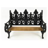 Miniature Victorian Cast Iron Bench
