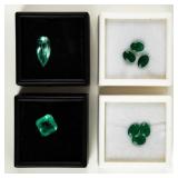 Lot of 8 Loose Emerald Gemstones